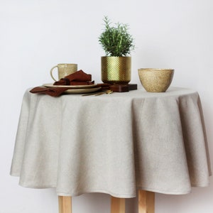 Linen Tablecloth Round Oval