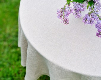 Large Linen Tablecloth for Wedding - Round Square Rectangle