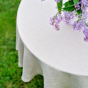 Large Linen Tablecloth for Wedding - Round Square Rectangle