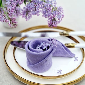 Purple Linen Napkins for Wedding Purple Lilac