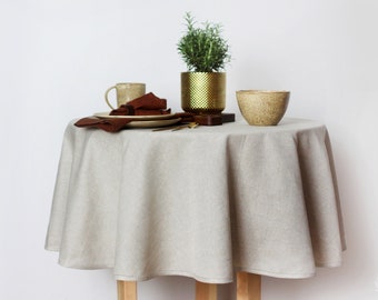 Linen Tablecloth Round Oval