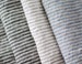 Striped Linen Fabric - Natural Gray Blue White Stonewashed Vintage looking 100% Linen - Fabric by the Meter - Fabric by the Yard 