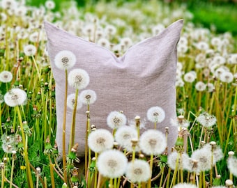 Rustic Linen Pillow Case with Hidden Zipper - Heavy Weight Cushion Cover