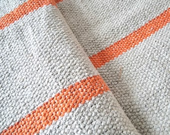 Heavy Weight Grain Sack Cotton Fabric by the Yard 550g/m2 - Stripes Farmhouse Thick Upholstery Striped Grainsack French Softened 100% Cotton