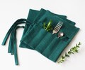 Cutlery Roll - Linen Utensil Case for Travel Picnic or Outdoor Lunch - Silverware Flatware Holder product logo