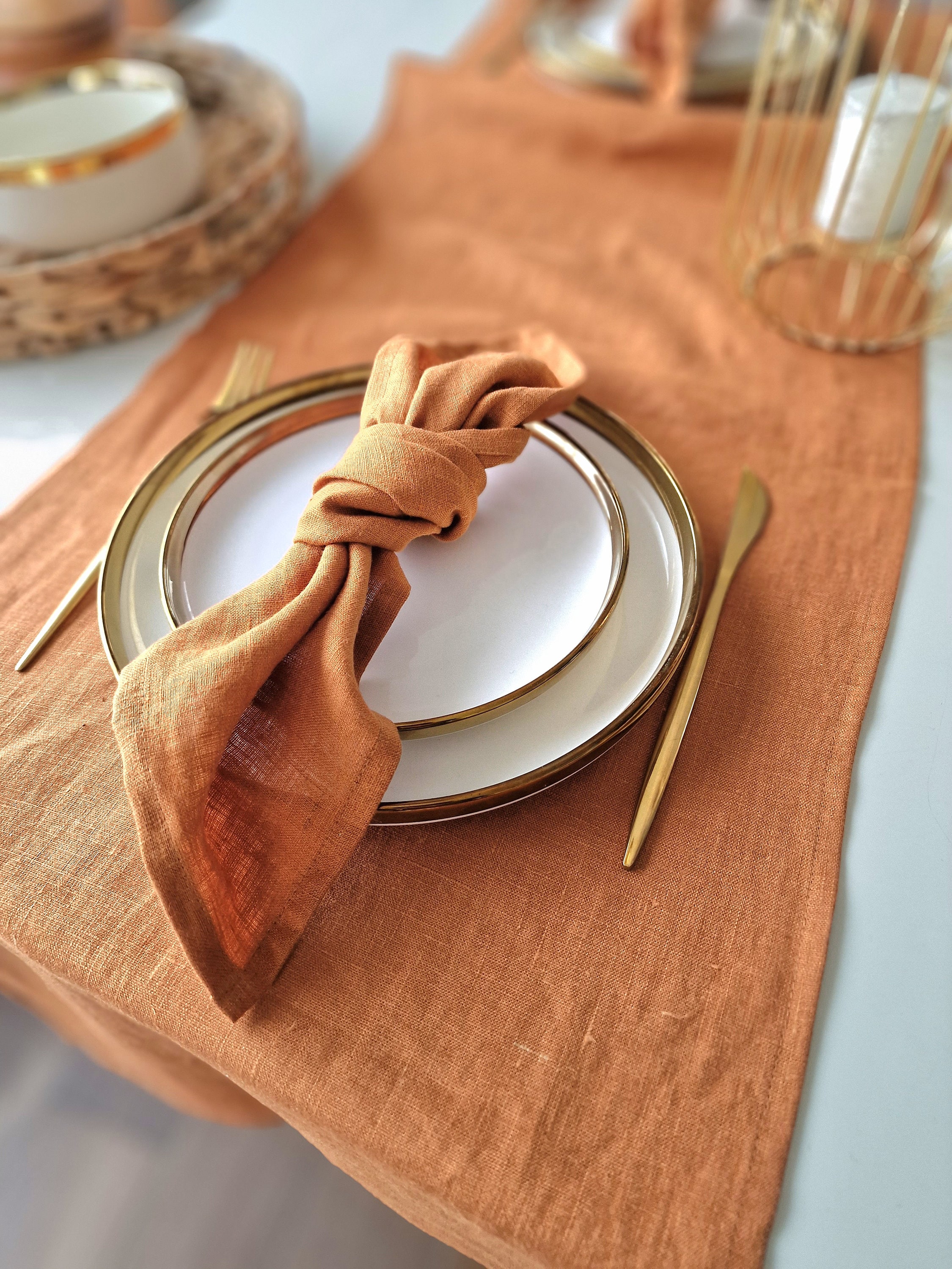 Reutilizable Lavable Máquina 10 Servilletas De Lino Lavables - 40x40cm,  Beige, Reutilizables Para Mesa, Bodas Y Restaurantes Servilletas Lino Tela, image size:2250x3000