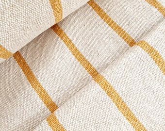 Heavy Weight Grain Sack Cotton Fabric by the Yard 550g/m2 - Stripes Farmhouse Thick Upholstery Striped Grainsack French Softened 100% Cotton