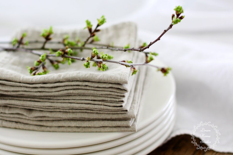 Linen Napkins Easter Table Decor Etsy