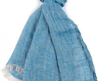 Linen Scarf Blue