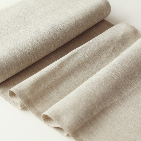 Rough Heavy Weight Linen Fabric - Narrow Rustic  100% Linen Flax Material - Fabric by the Meter - Fabric by the Yard 360g/m2