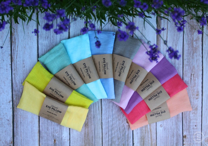 Lavender Eye Pillow With Removable Cover Weighted Organic Etsy