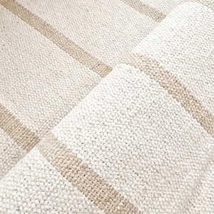 Tessuto di cotone pesante Grain Sack tagliato su misura 550 g/m2 - Stripes Farmhouse Thick Upholstery Striped Grainsack French Softened 100% cotone