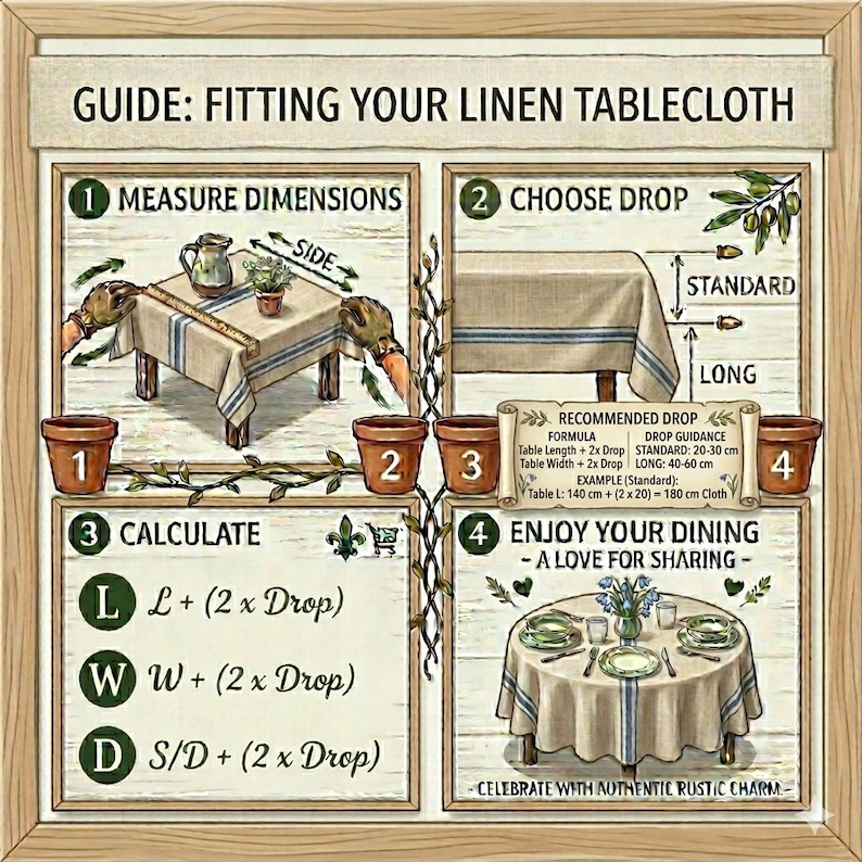 Heavy Linen Tablecloth for Easter Table - French Style Striped Washed Rustic Linen Table Cloth - Rectangle Square or Round
