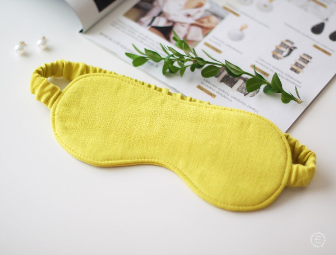 Organic Sleep Mask Linen Travel Mask Natural Flax Fabric Etsy