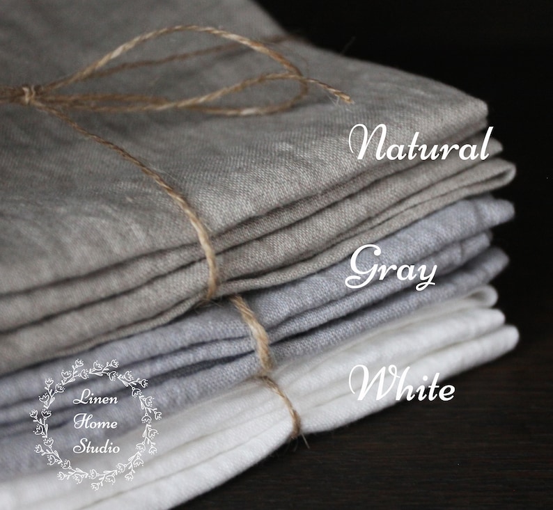 Soft Linen Napkins for Wedding. Rustic Table Linens.