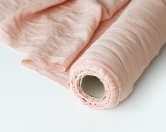 Dusty Rose Linen Fabric - Pink Stonewashed 100% Linen Flax Material