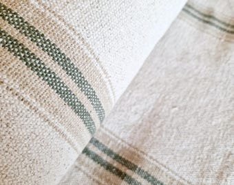 Heavy Grain Sack Baumwollstoff: Rustikales Gestreiftes Material, Schüttware, Meterware