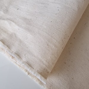 Ongebleekte katoenen stof op maat gesneden Katoenen canvasstof Ongeverfde ruwe stof per meter Geen chemische behandeling afbeelding 3