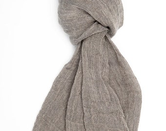 Linen Scarf Gray.