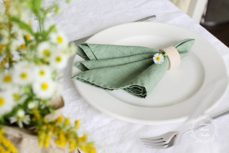 Linen Napkins Easter Table Decor Etsy