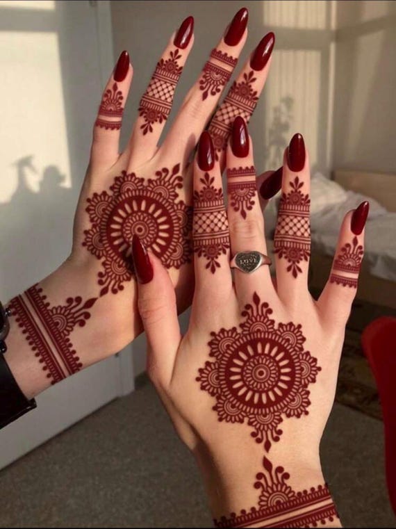 Henna Tattoo Temporary  x 2 hands