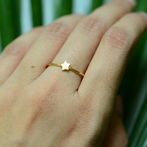 Gold Tiny Star Ring - Gold Celestial Ring - Plain Gold Ring - Gift for Her - Gold Minimal Ring - Gold Unique Jewelry - jewelry for her