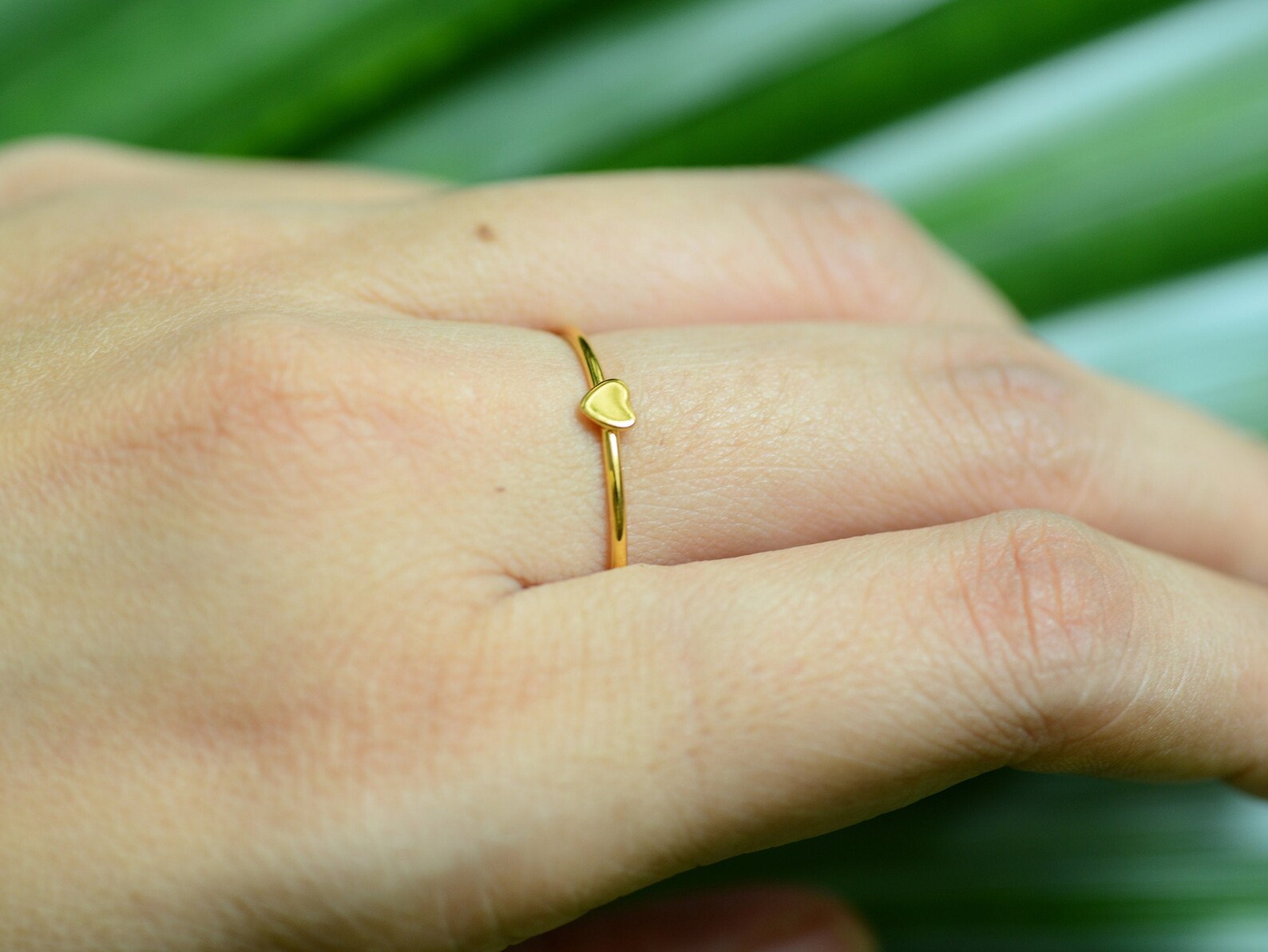 Gold Heart Ring Gold Promise Ring Gold Unique Jewelry Etsy