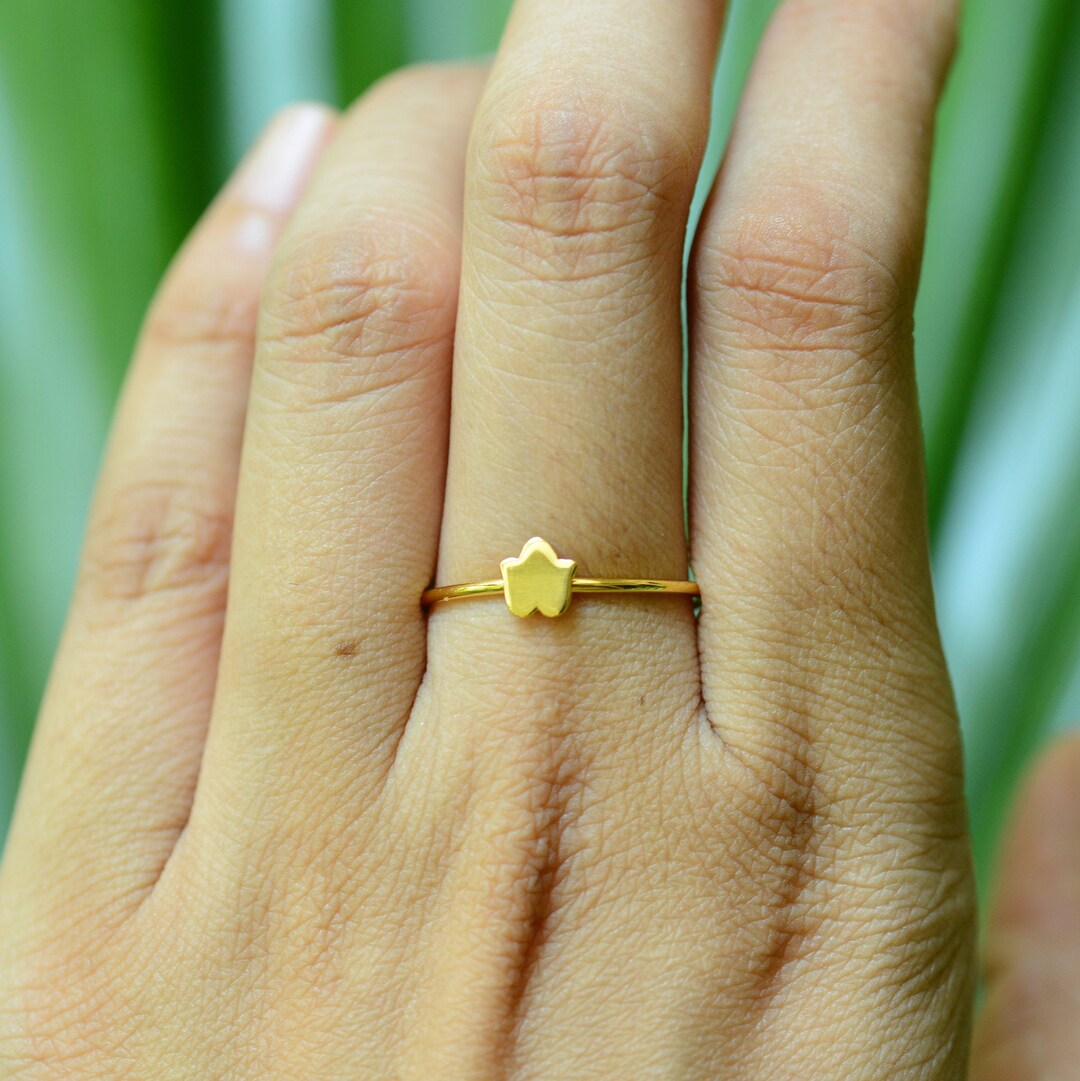 Gold Plain Metal Ring 14K Yellow Gold Ring Gold Handmade Etsy UK