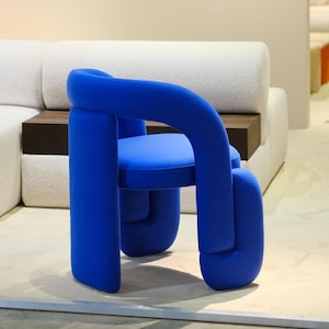 Sculptural Geometric Accent Chair: Modern Art Furniture, Nai