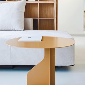 Metal table, Designer furniture, Minimalistic side table, Nightstand for Bedroom or Living Room, Small End Table, Compact Bedside Table