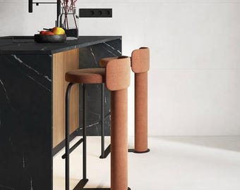 Bar Stool, Custom Kitchen Island Seating, Upholstered Counter Stool - Fox