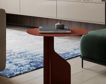 Steel Side Table: Modern Minimalist End Table