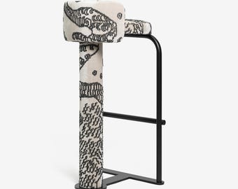 Tiger Print Bar Stool: Modern Minimalist Counter Stool - Fox