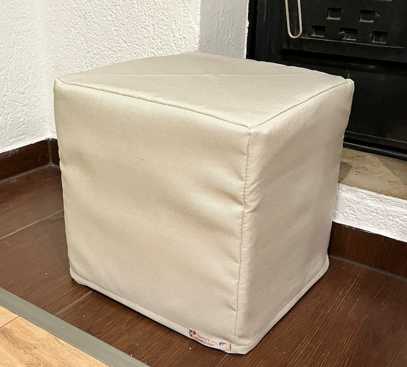 Bezug für Solsta Pällbo Hocker von IKEA Hellbeige