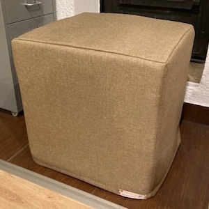 Housse pour tabouret Solsta Pällbo d'IKEA Dunkelbeige