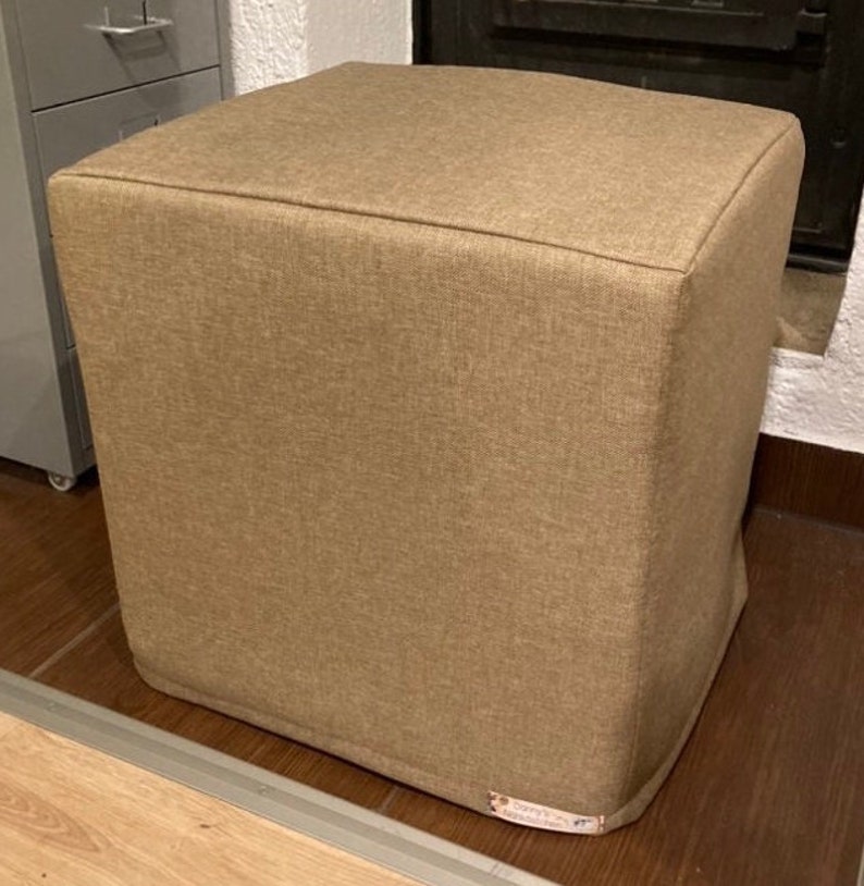 Housse pour tabouret Solsta Pällbo d'IKEA Dunkelbeige