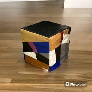 Överdrag i konstläder till Solsta Pällbo pall från IKEA