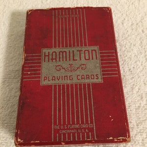 Vintage Hamilton Playing Cards Box Only Cincinnati OH