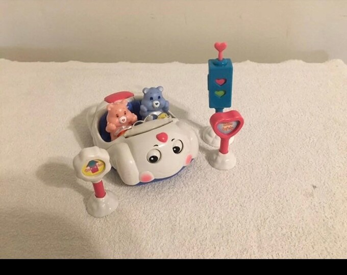 Care Bears Care a Lot Cloud Car 31020 Complete Set Cheer & Grumpy Bear
