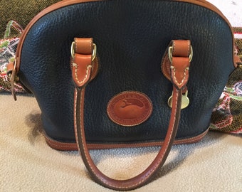 Vintage Dooney & Bourke Black Pebble Leather Purse