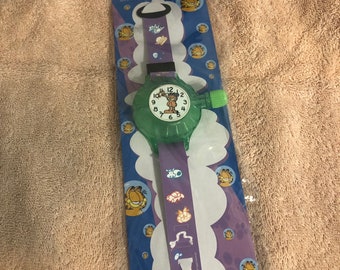 1990’s Paws Garfield Bubble Watch Green NIP