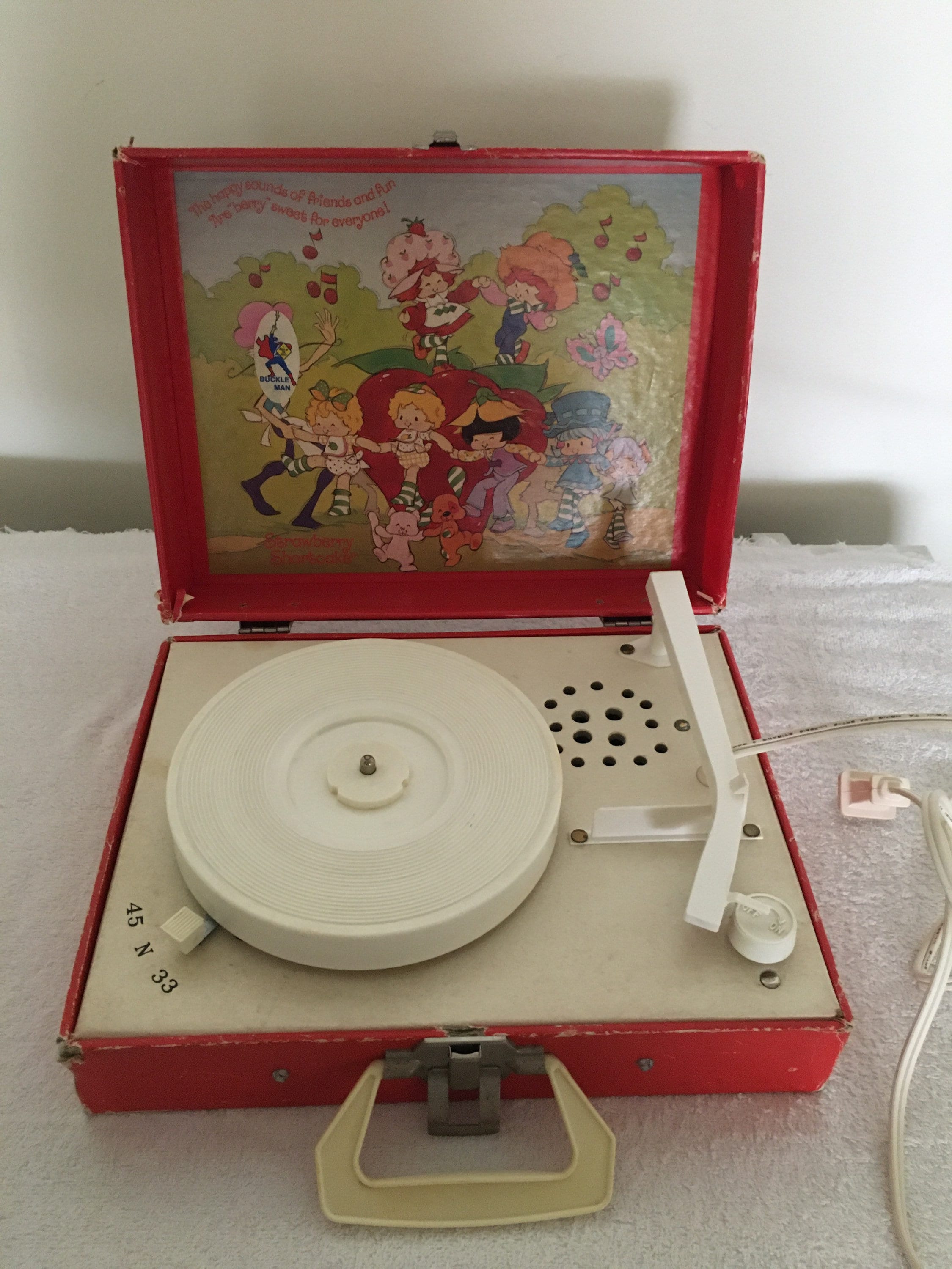 Vintage 19 Strawberry Shortcake Record Player Etsy Canada