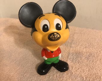 Vintage 1976 Mattel Chatter Chum Mickey Mouse Pull String 7” Tall WORKS