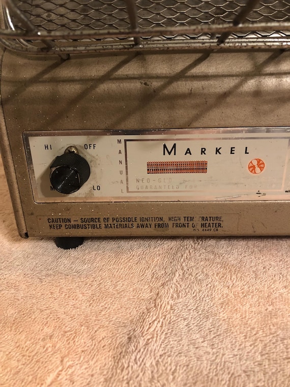 Vintage Markel Neo-glo Element Heater With Fan 3 Settings