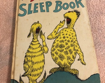 vintage 1962 Première édition du livre The Sleep Book du Dr Seuss, couverture rigide 30,5 x 20 cm