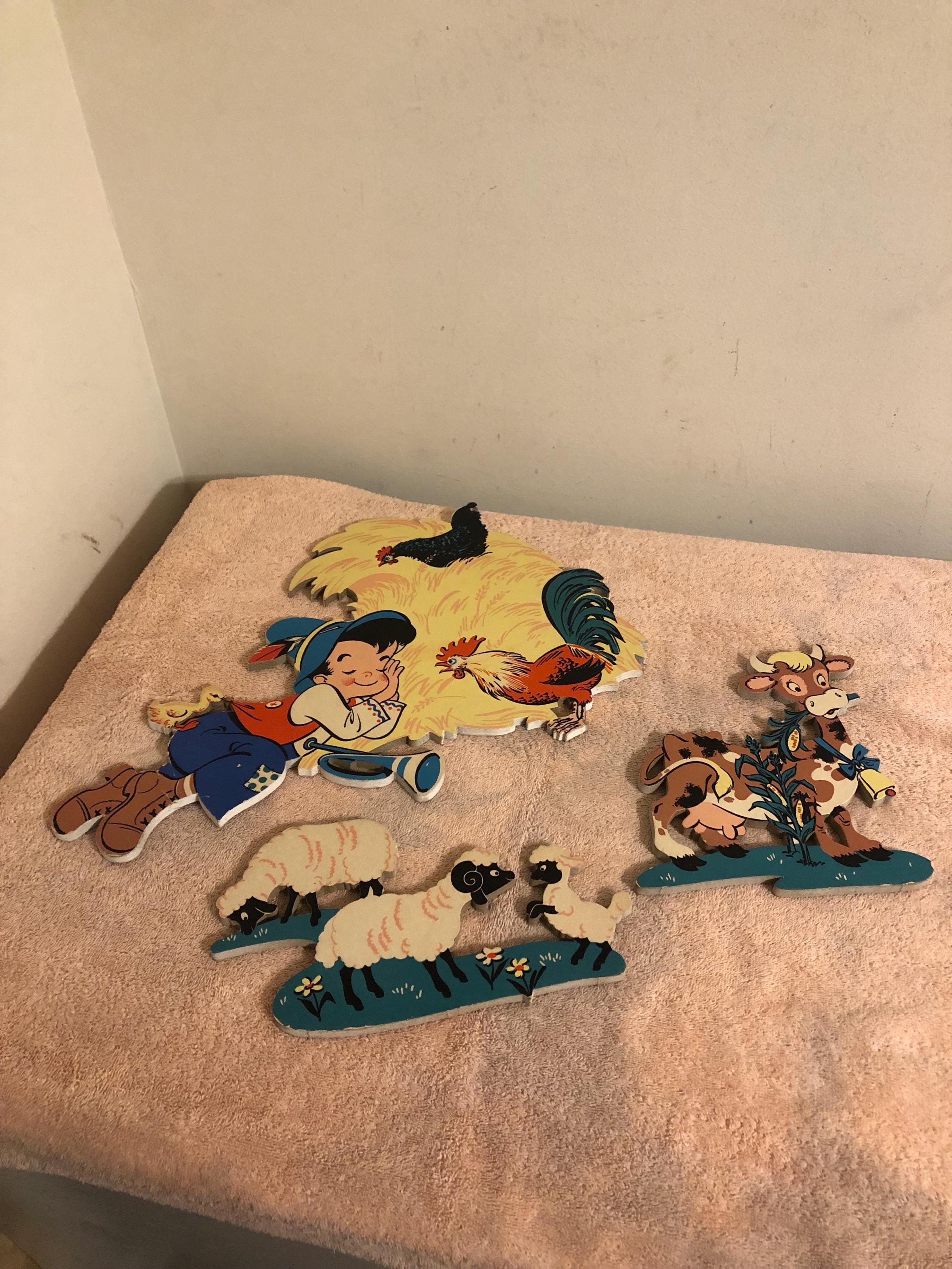 Vintage 1960's the Dolly Toy Company Little Boy Blue Pin Ups Wall