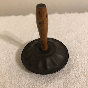 Vintage Metal Music Noise Maker Wood Handle