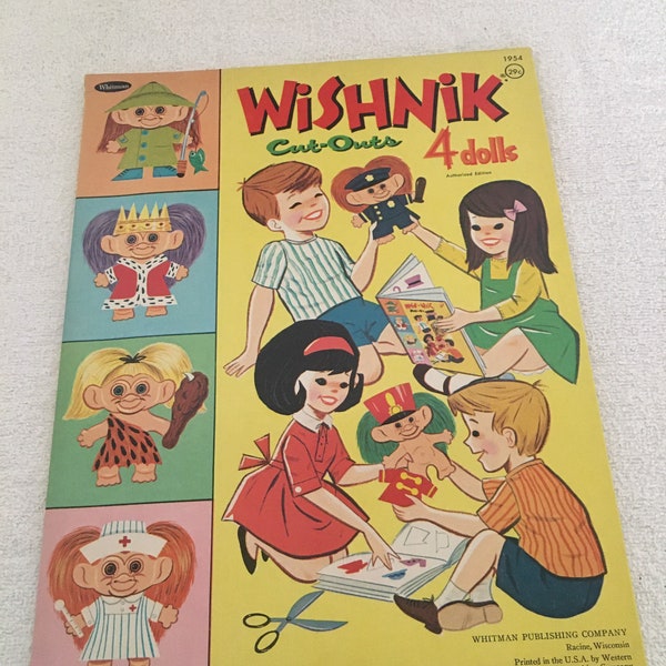 1965 Vintage Whitman Wishnik Cut Outs Paper Dolls Uncut
