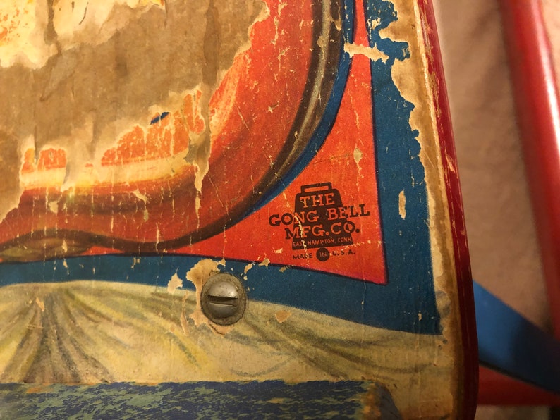 Vintage the Gong Bell Mfg Co Rocking Horse E Hampton CT Missing Reins
