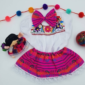 Baby Girl Mexican Outfit (Pink Skirt 3)